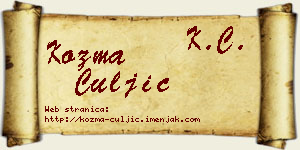 Kozma Čuljić vizit kartica